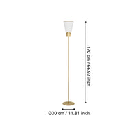Piantana Contemporanea Aglientina 1 Luce Metallo Ottone Spazzolato