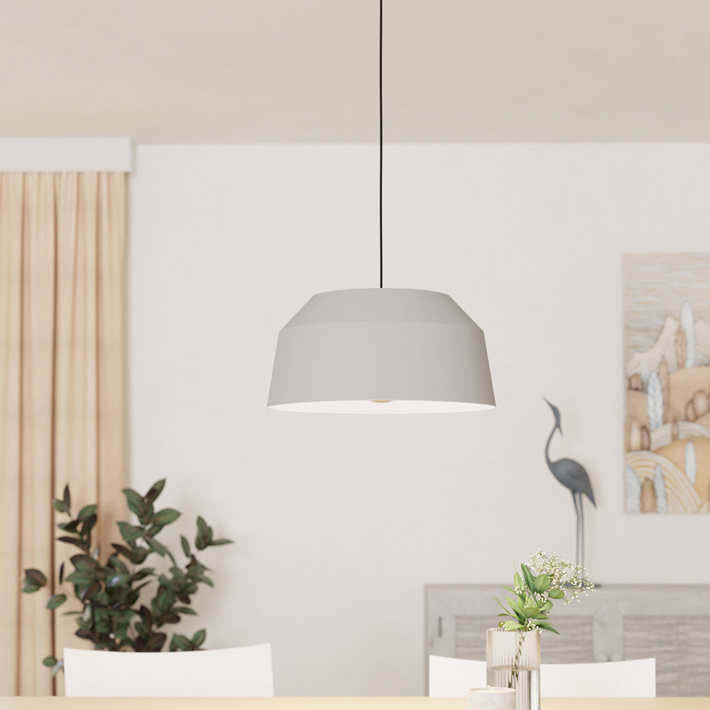Lampadario Contemporaneo Contrisa 1 Luce Metallo Grigio