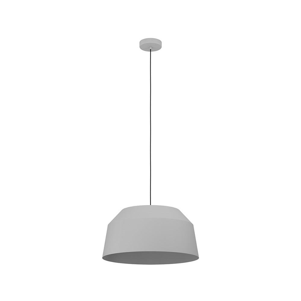 Lampadario Contemporaneo Contrisa 1 Luce Acciaio Grigio