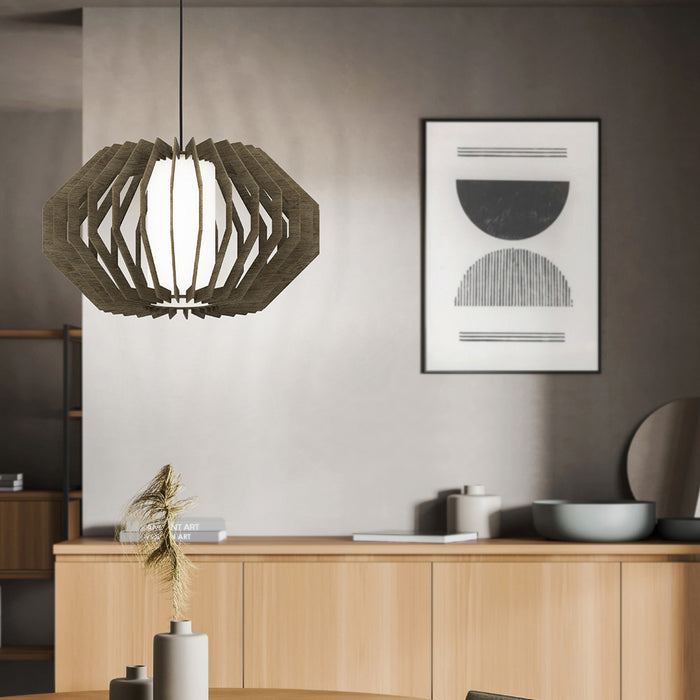 Lampadario Contemporaneo Rusticaria 1 Luce Acciaio Nero