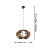 Lampadario Contemporaneo Rusticaria 1 Luce Acciaio Nero