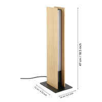 Lampada Da Tavolo Moderna Anchorena-Z Legno Marrone Luce Led Integrato 16W