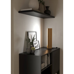 Lampada Da Tavolo Moderna Anchorena-Z Legno Marrone Luce Led Integrato 16W