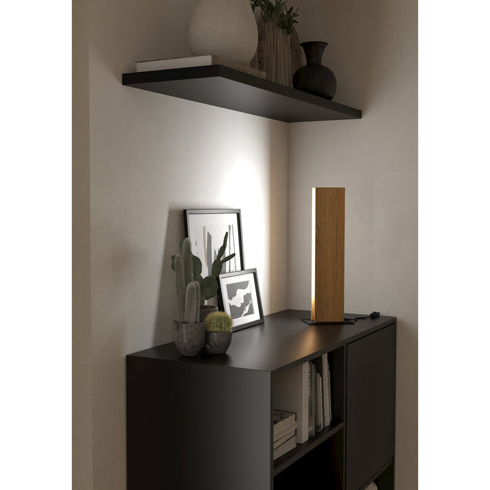 Lampada Da Tavolo Moderna Anchorena-Z Legno Marrone Luce Led Integrato 16W