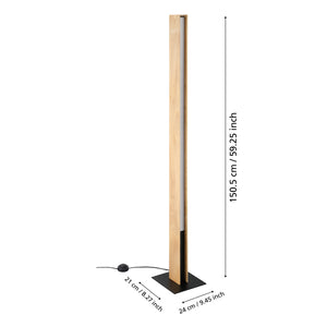 Piantana Moderna Anchorena-Z Legno Marrone Luce Led Integrato 35W