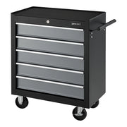 Carrello portautensili da officina con 5 cassetti 69 x 33 x 77,5 cm nero e argento 03_0008271