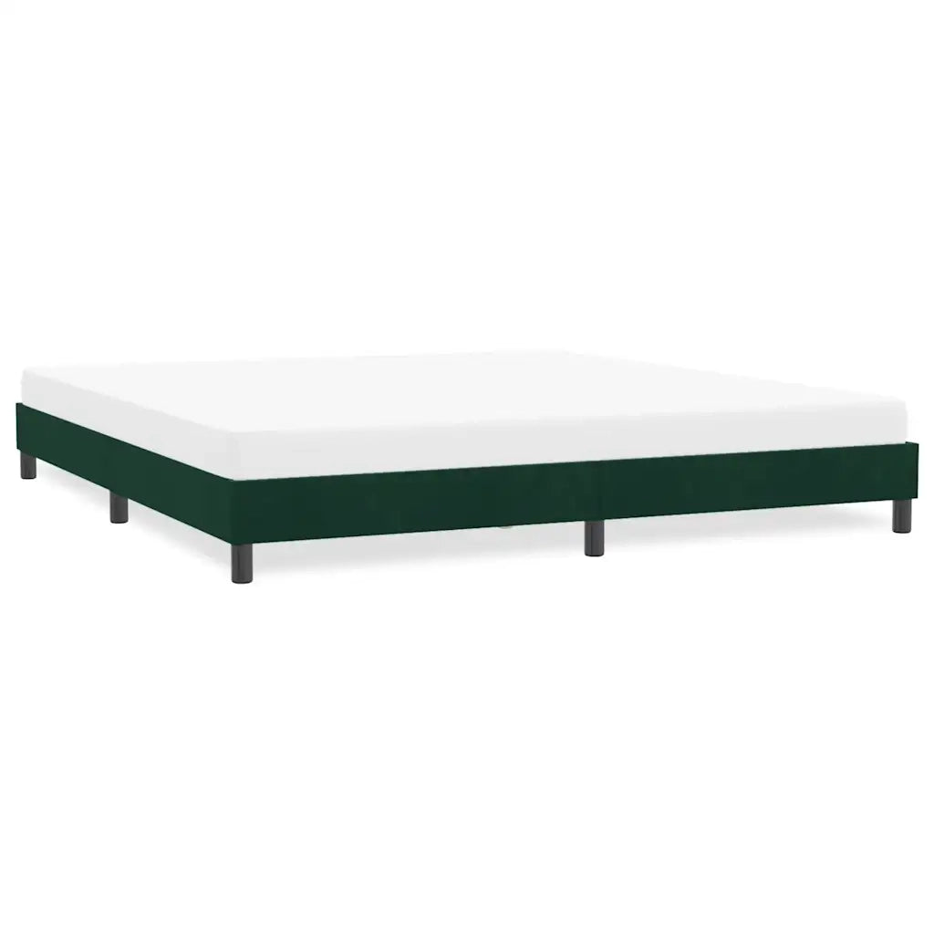 Giroletto senza Materasso Verde Scuro 180x220 cm in Velluto 4101418