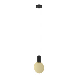 Lampadario A Sospensione Minimal Sarona Acciaio Nero Oro 1 Luce Gu10 4,5W