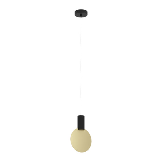 Lampadario A Sospensione Minimal Sarona Acciaio Nero Oro 1 Luce Gu10 4,5W
