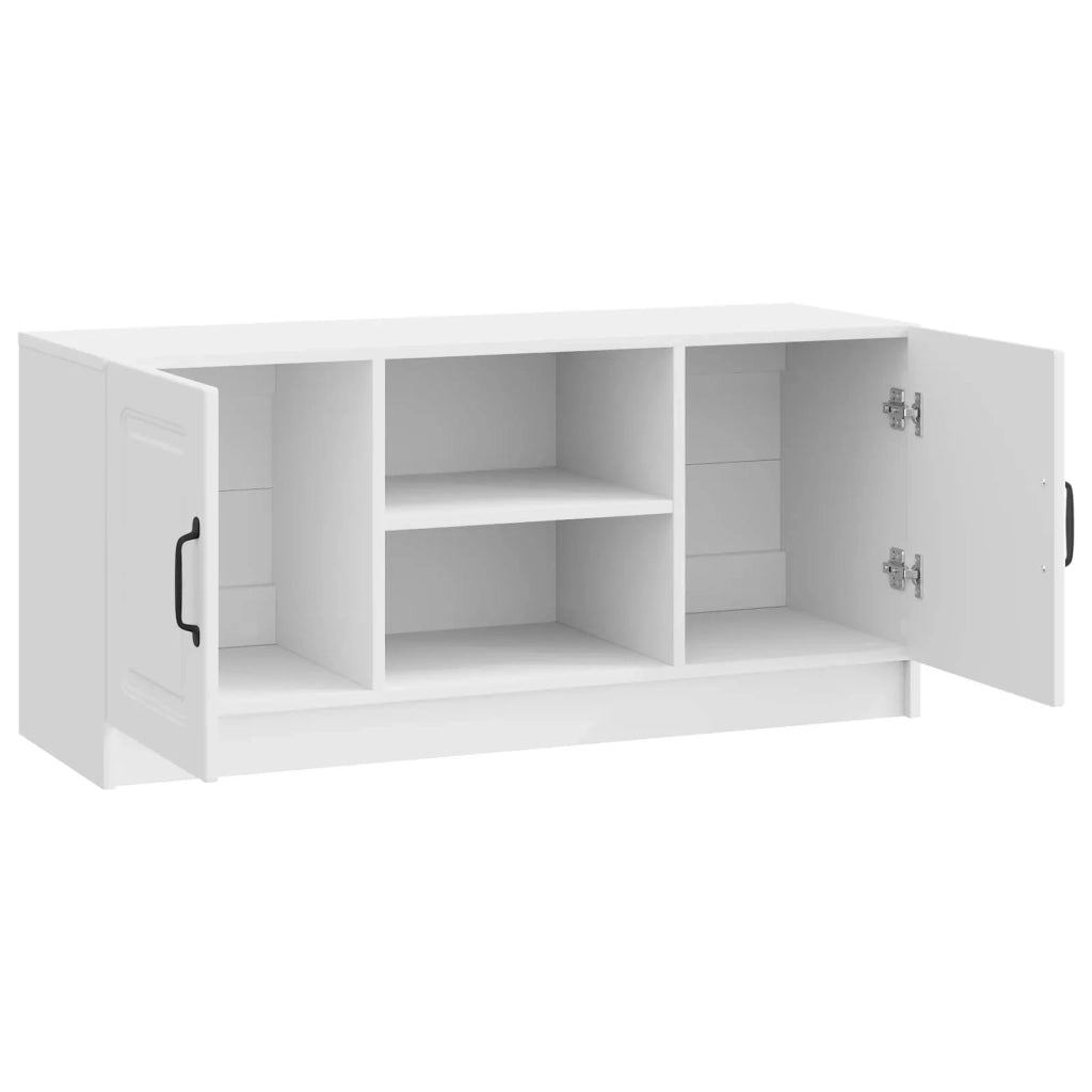 Mobile TV Bianco Lucido 102 x 34,5 x 47 cm Legno ingegnerizzato 895849