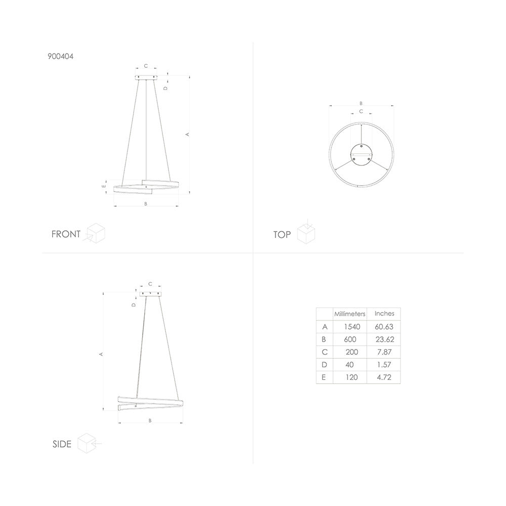 Lampadario Moderno Andabaia-Z Led Alluminio Nero