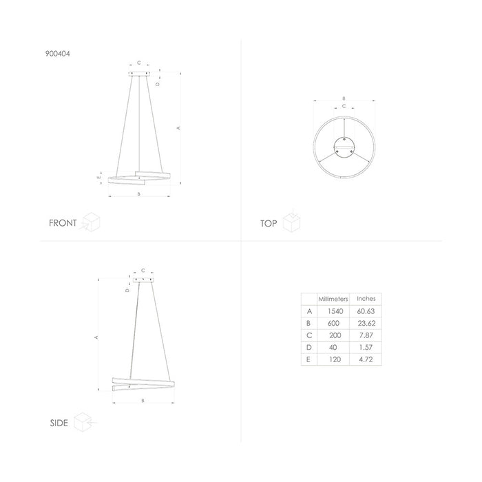 Lampadario Moderno Andabaia-Z Led Alluminio Nero