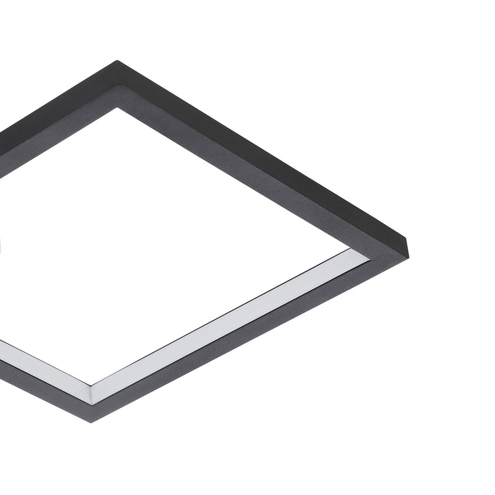 Plafoniera Moderna Gafares Alluminio Nero Luce Led Integrato 15W Ip20
