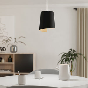 Lampadario Moderno Bolivia 1 Luce Acciaio Nero