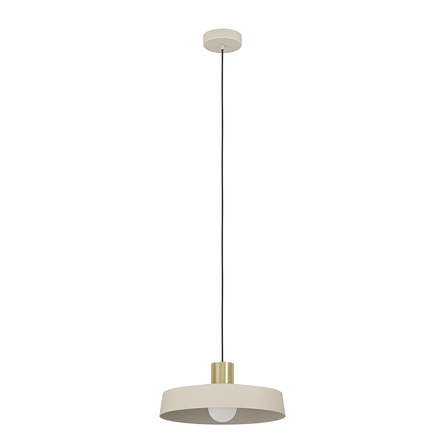 Lampadario A Sospensione Minimal Valdiola Acciaio Sabbia Ottone 1 Luce E27