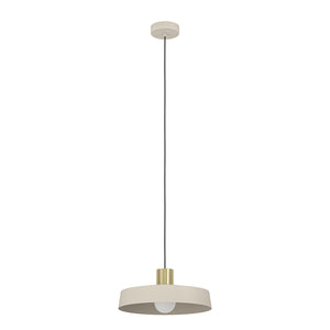 Lampadario A Sospensione Minimal Valdiola Acciaio Sabbia Ottone 1 Luce E27
