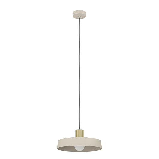Lampadario A Sospensione Minimal Valdiola Acciaio Sabbia Ottone 1 Luce E27