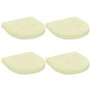 Cuscini per Sedia in 4 Pezzi 4 pz 100% Poliestere Crema 945327