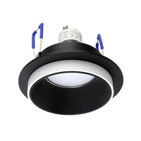 Faretto Ad Incasso Moderno Carosso In Alluminio Nero 1 Luce Gu10 35W