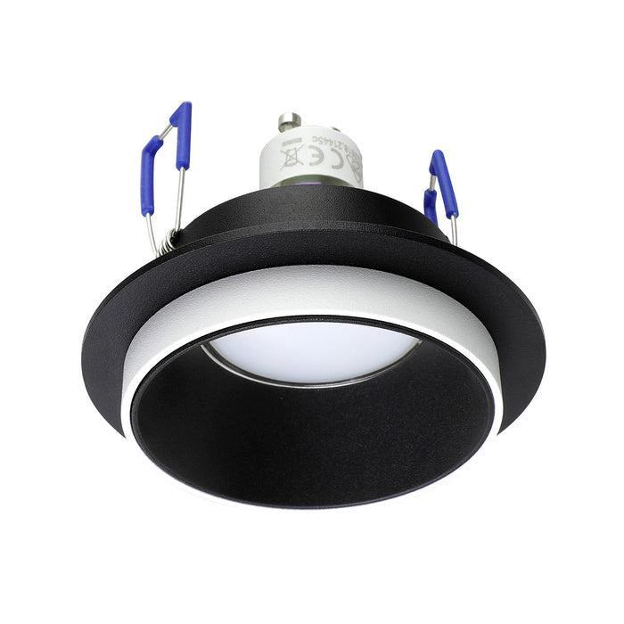 Faretto Ad Incasso Moderno Carosso In Alluminio Nero 1 Luce Gu10 35W
