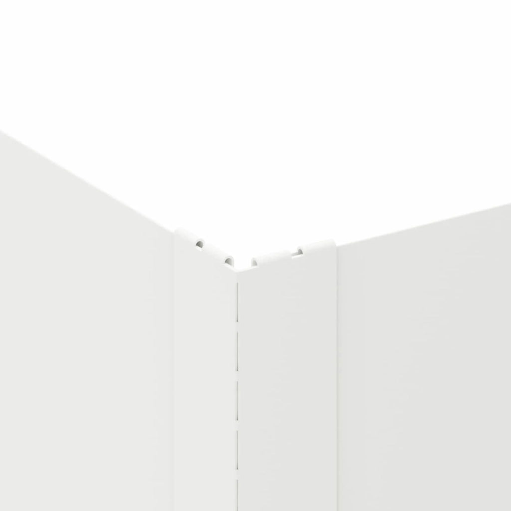 Bordura per Prato 100 x 100 x 20 cm Acciaio Bianco 8008961