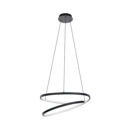 Lampadario Moderno Ruotale Led Alluminio Nero