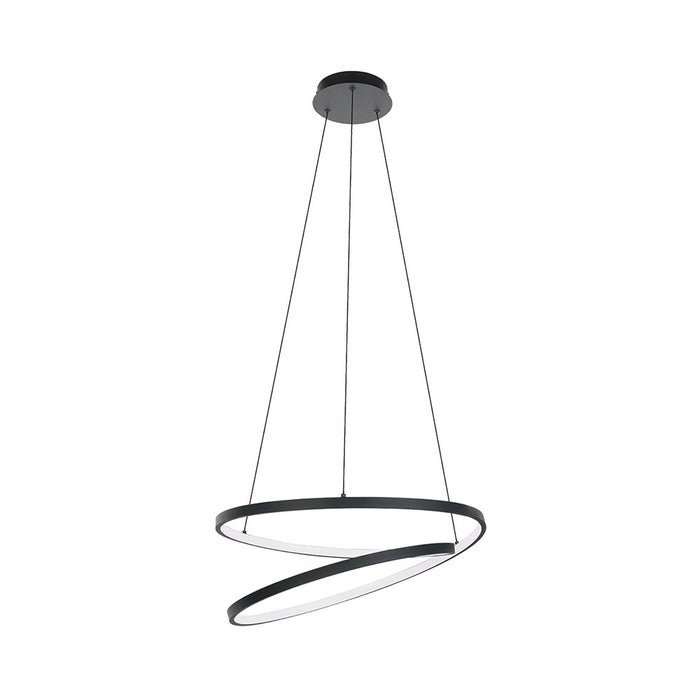 Lampadario Moderno Ruotale Led Alluminio Nero