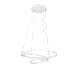 Lampadario A Sospensione Moderno Lobinero-Z Alluminio Bianco 1 Luce Led 43,2W
