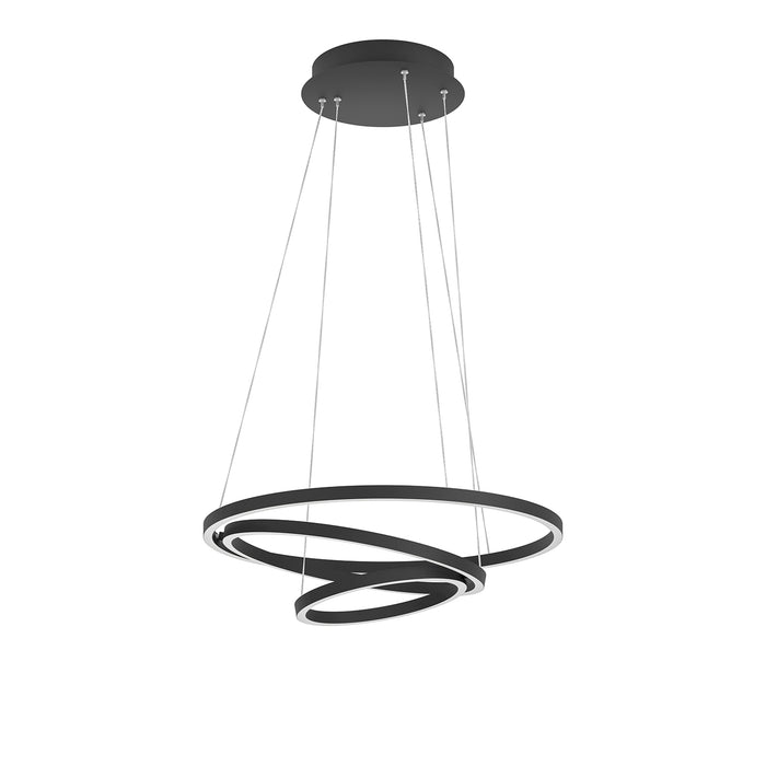 Lampadario A Sospensione Moderno Lobinero-Z Alluminio Nero 1 Luce Led 43,2W