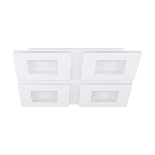 Plafoniera Contemporanea Padrogiano-Z Acciaio Bianco Luce Led Integrato 26,2W