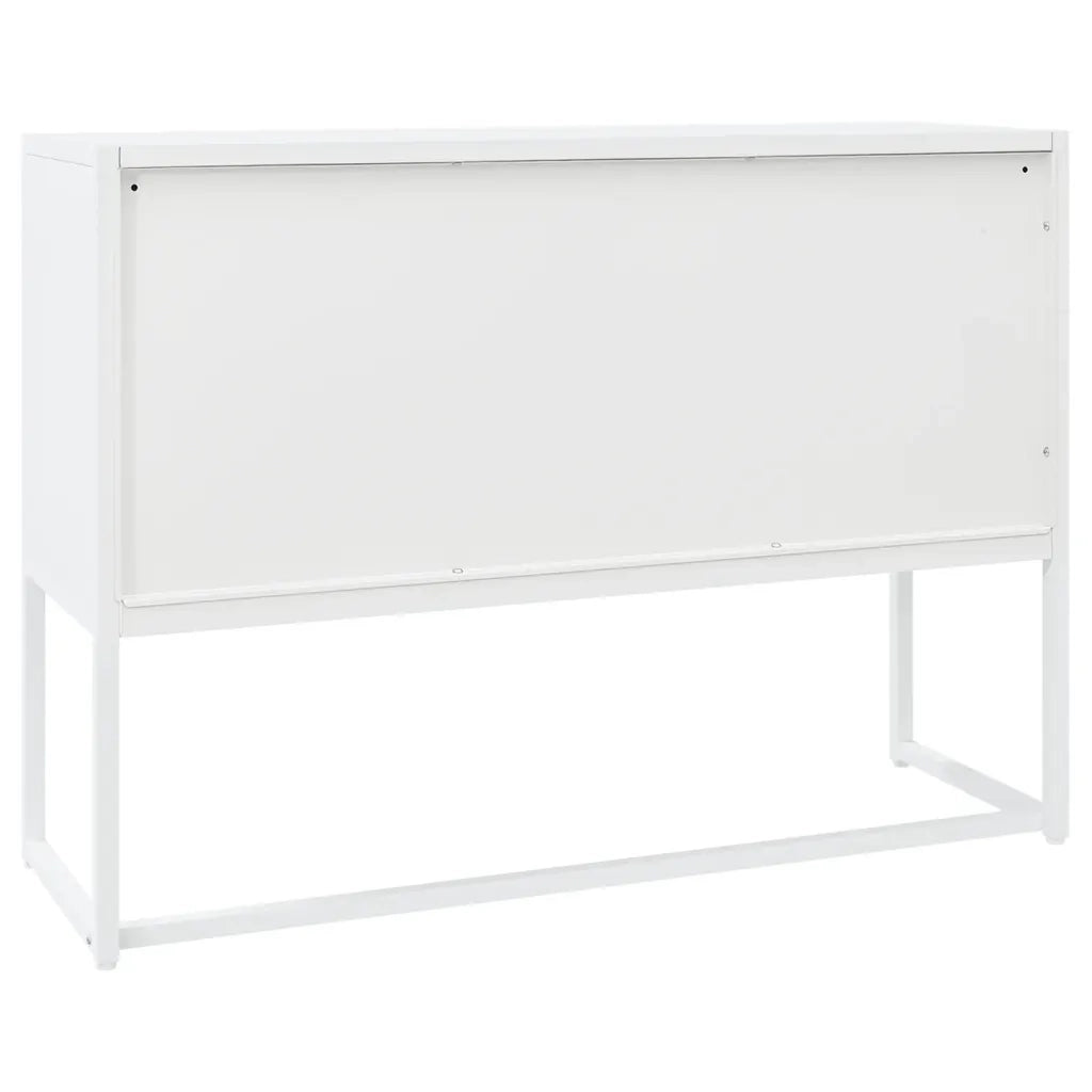 Credenza Bianca 105x35x75 cm in Acciaio