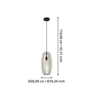 Lampadario Industrial Bajazzara 1 Luce Acciaio Nero Diffusore Grigio