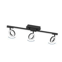 Spot Moderno Cardillio 2 In Alluminio Nero 3 Luci Led 3,2W 3000K Ip20