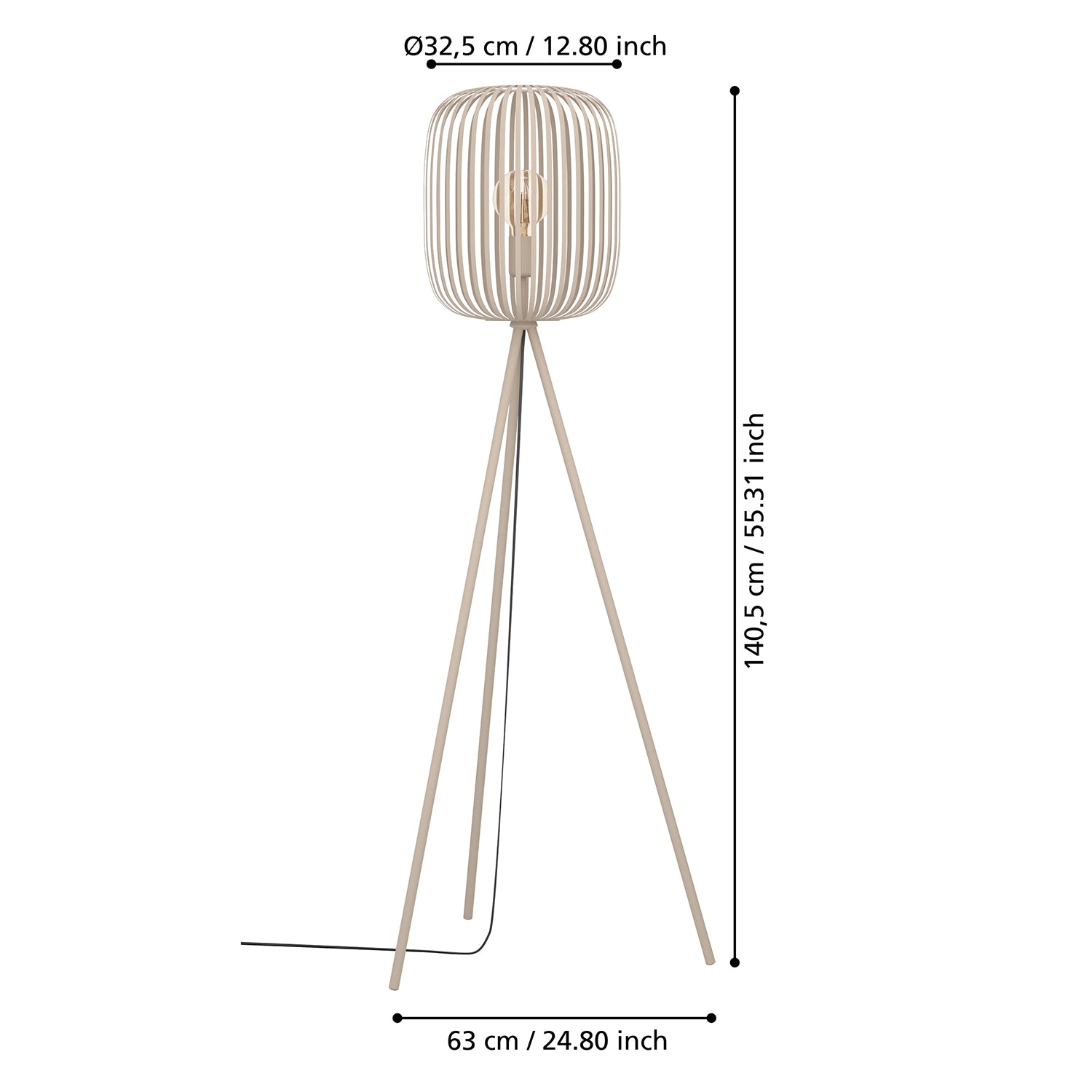 Piantana Minimal Romazzina Acciaio Sabbia 1 Luce E27