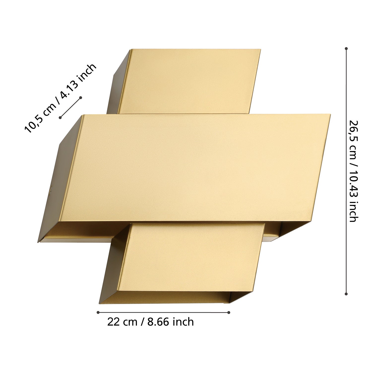 Applique Minimal Timparossa Acciaio Oro 1 Luce E27