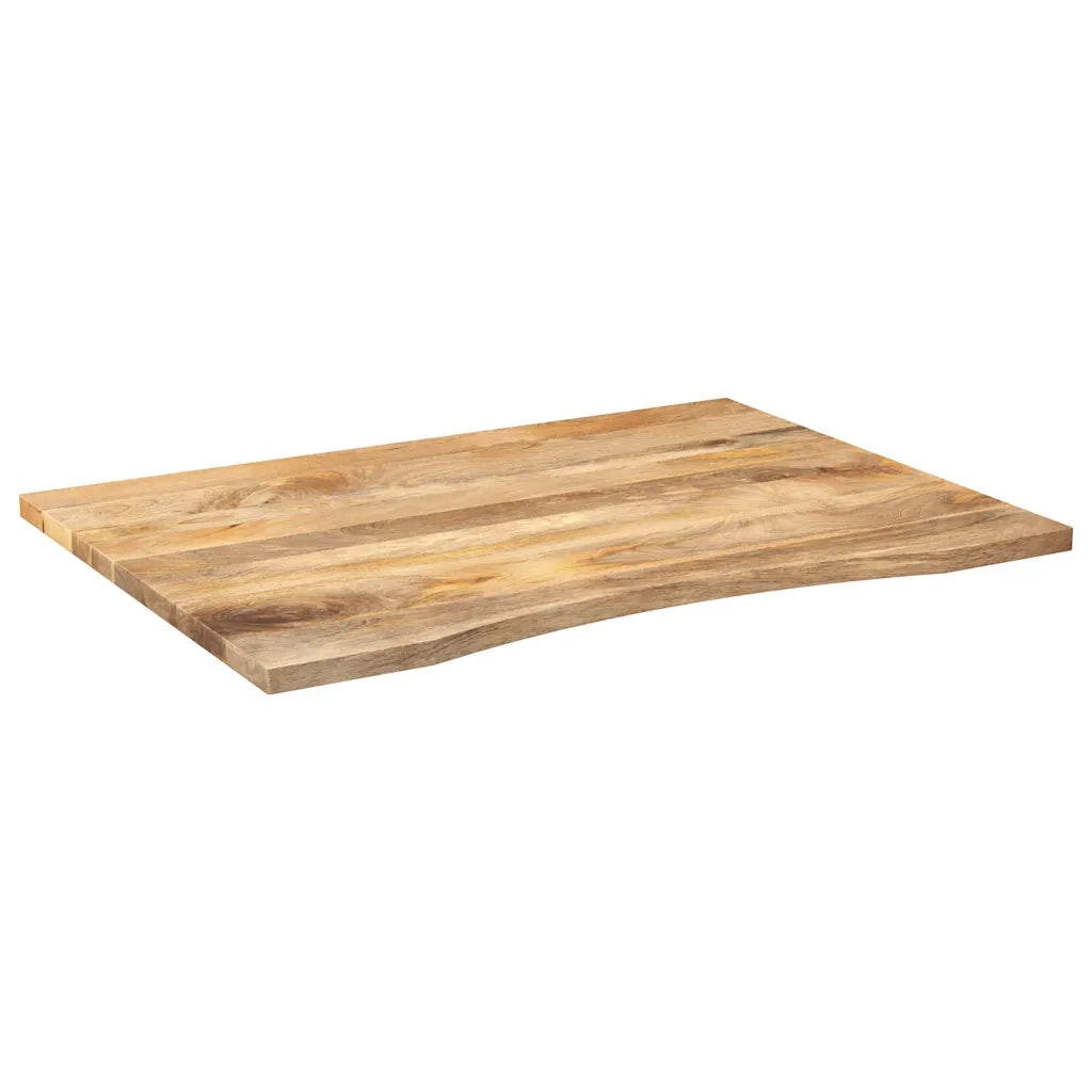 Piano Scrivania con Curva 110x80x2,5cm Massello Grezzo di Mango 370206
