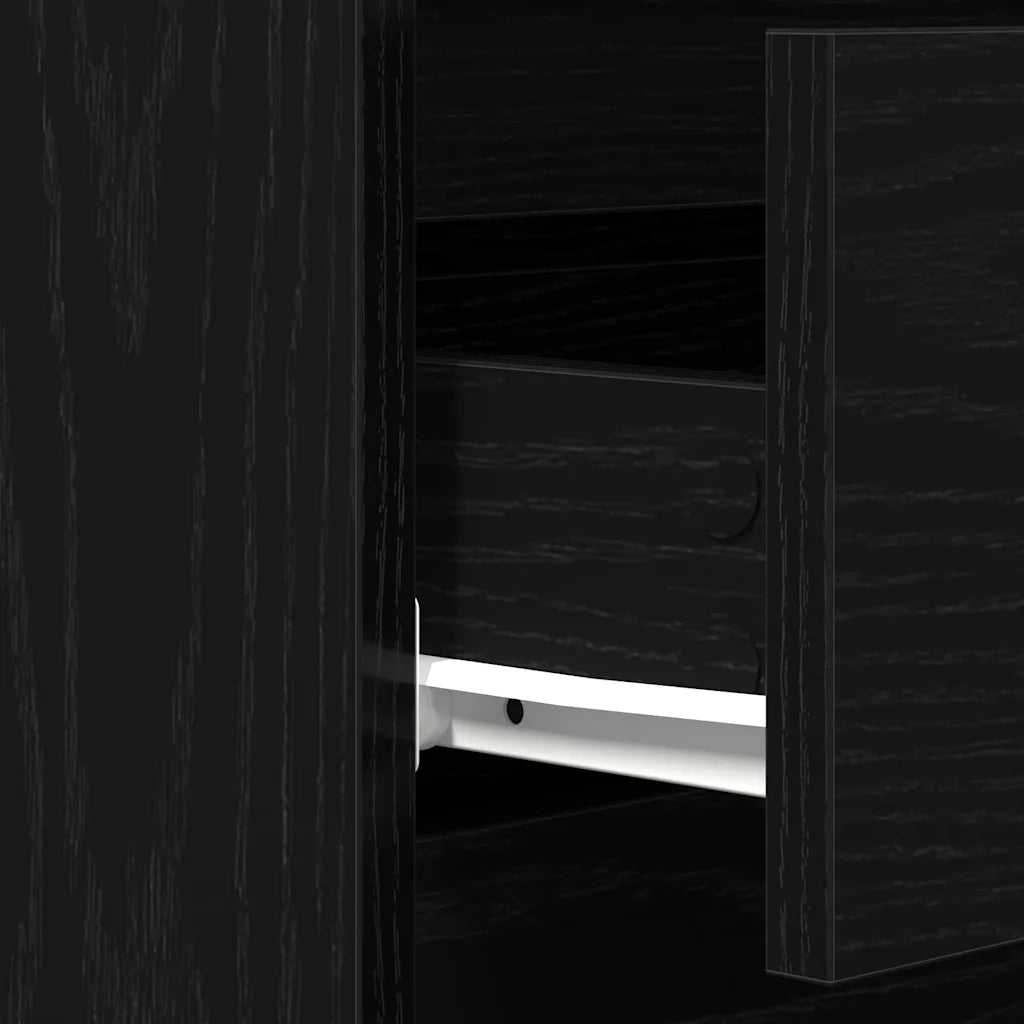 Credenza Rovere Nero 60 x 35 x 70 cm Legno multistrato 863497
