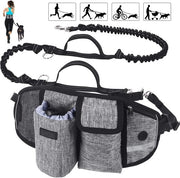 Cinturone per Cane da Porta, Cavi per Cane con Cinturone Largo con Supporto, Cinturone Elastico per Cane con Cavo Riflettente con Cinturone Adattabile, 2 Maniglie, Borsa Multiuso, Tasca per Telefono, Peso Massimo 60KG