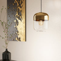 Lampadario Contemporaneo Maryvilla 1 Luce Acciaio Nero