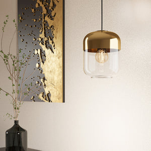 Lampadario Contemporaneo Maryvilla 1 Luce Acciaio Nero