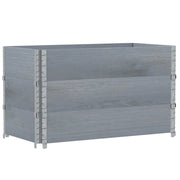 Paretali per Pallet 3 pz Grigi 100x50cm Legno Massello di Pino CFW7046260