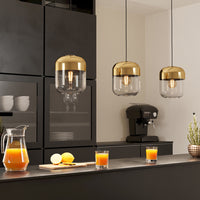 Lampadario Contemporaneo Maryvilla 3 Luci Acciaio Nero