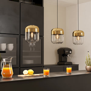 Lampadario Contemporaneo Maryvilla 3 Luci Acciaio Nero