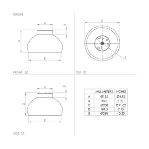 Plafoniera Contemporanea Mogano 2 1 Luce Acciaio Nero E Oro