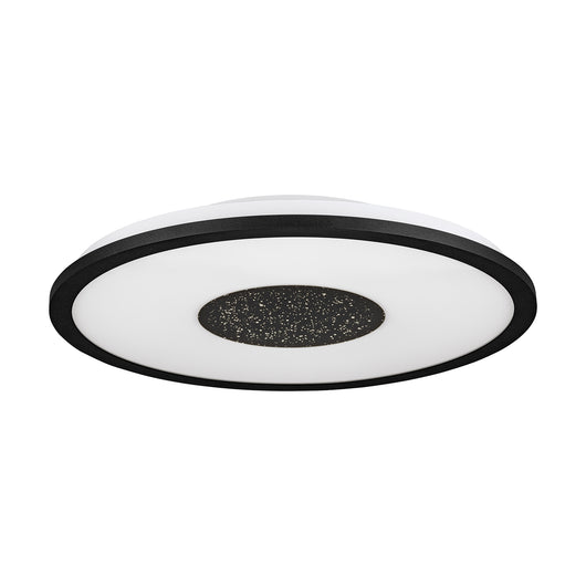 Plafoniera Contemporanea Marmorata Alluminio Nero Luce Led Integrato 18W