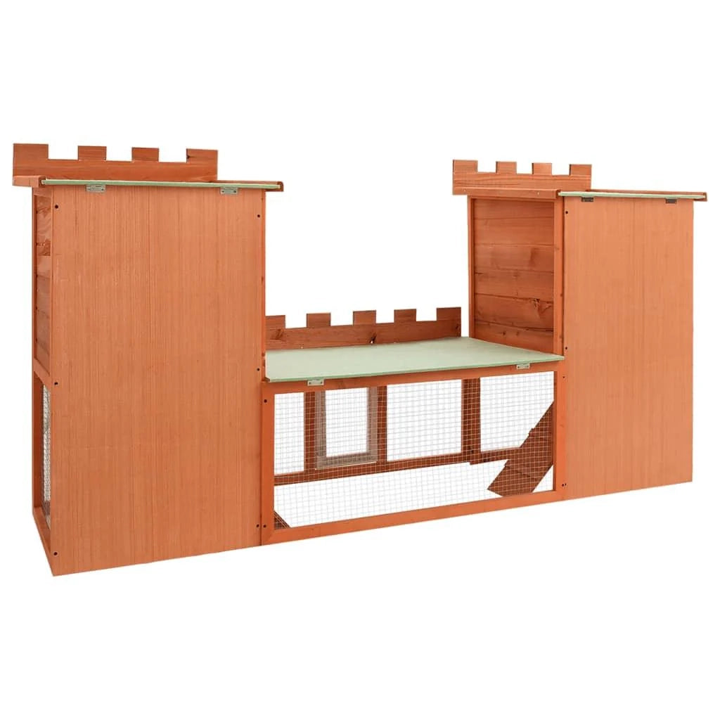 Grande conigliera da esterno 192 x 50 x 101 cm con doppia casetta 02_0000603
