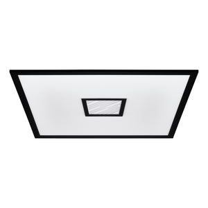 Plafoniera Moderna Bordonara Alluminio Nero Luce Led Integrato 36W