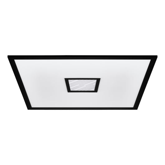 Plafoniera Moderna Bordonara Alluminio Nero Luce Led Integrato 36W