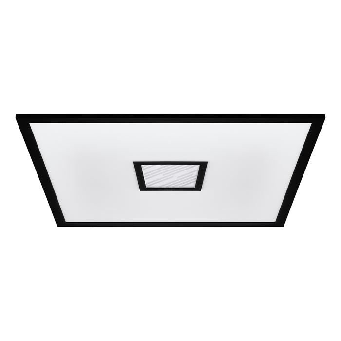 Plafoniera Moderna Bordonara Alluminio Nero Luce Led Integrato 36W