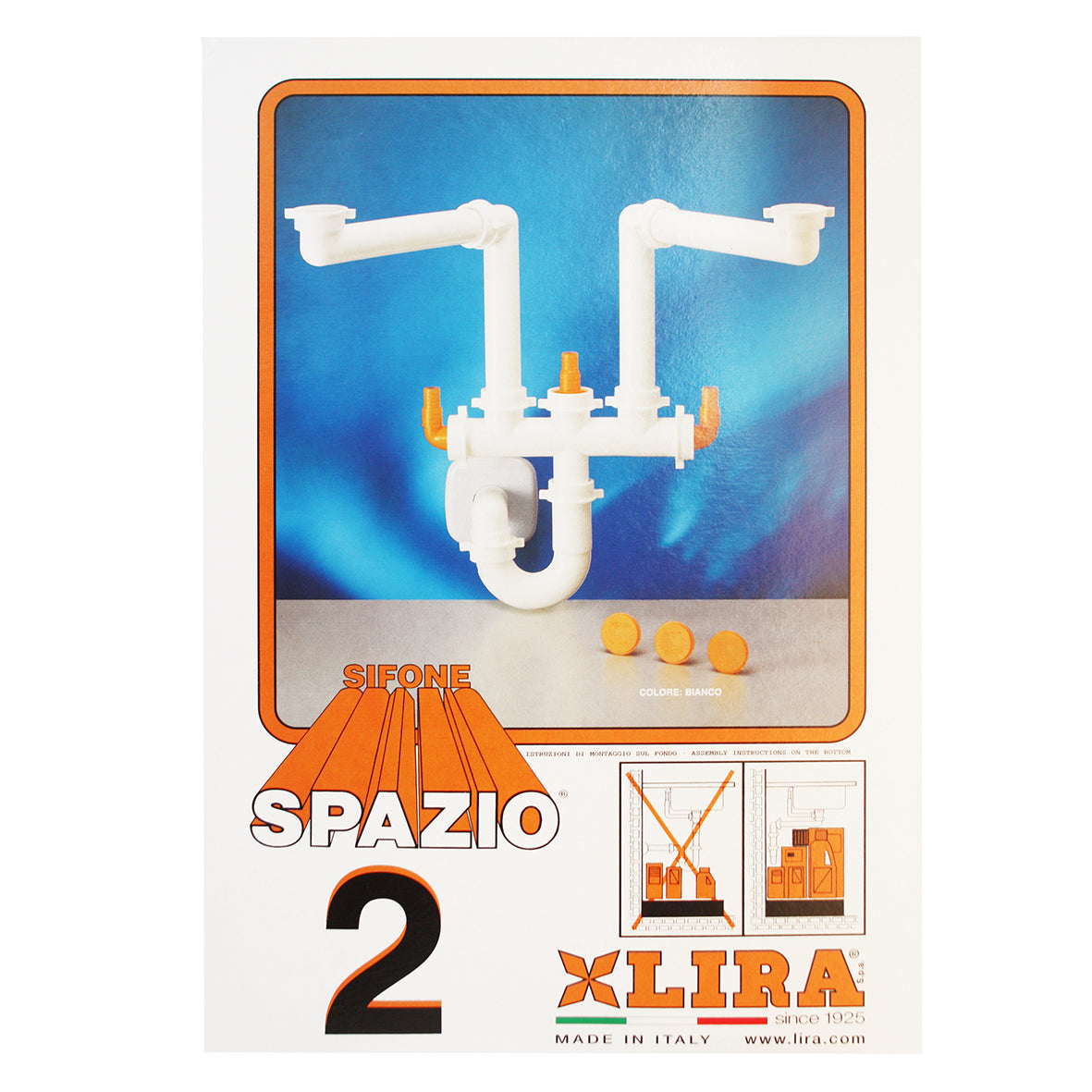 Sifone Per 2 Vasche Diametro 40